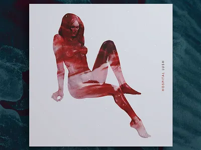 Hospital - Lush album album artwork album cover album cover design illustration music music cover red texture woman
