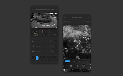 weather app ui air quality app design black neumorphism livestream neumorphism radar satellite radar ui design weather weather app weather forecast