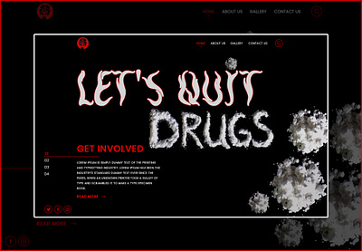 Let's Quit Drugs art branding design drugs graphic design illustration typography ui ui design uiux uiuxdesigner ux web web design web site webdesign website website design