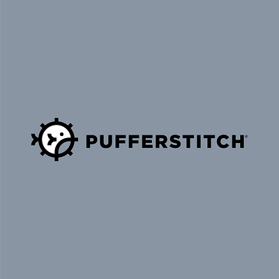 Pufferstitch Logo branding design icon minimal