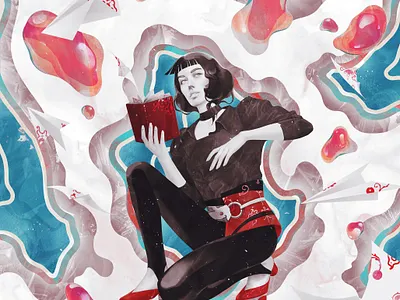 Beast art books botanical fashion illustration illustration mural muralart muralist paper paperplane plane shoes texture women