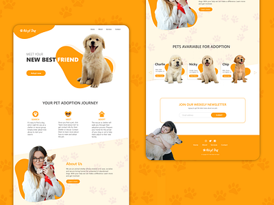 Adopt Dogs illustration ui ux web