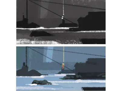 100 days of film-still sketch 056 （color) 100daychallenge filmstills sketch