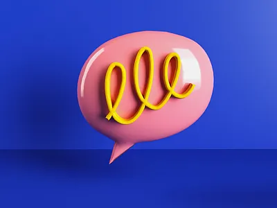 Chat bubble 3d bubble chat design practice render scribble