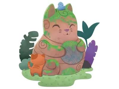 redddit cat found statue animal bird cat cute fun statue