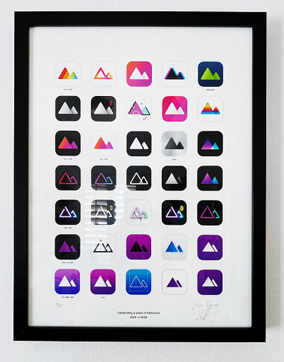 Celebrating 5 years of Darkroom app darkroom frame icons poster