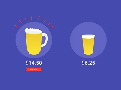 Daily UI Day 30: Pricing art beer blue branding dailyui day030 design drawing drinks gold illustration illustrator menu money price pricing pricing plan pricing table vector yellow
