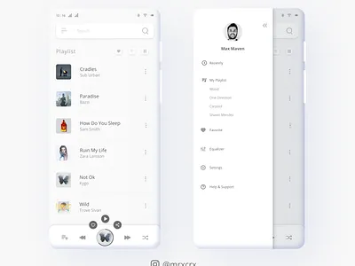 Mobile App Design - Music Player app design mobile app design music player prototype ui ux