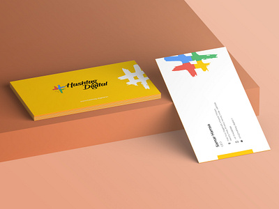 Business Card branding business business card business card design businesscard hashtag minimal minimal business card modern simple simple business card typography vector visiting card yellow business card