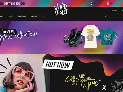 VividViolet Shop Identity aesthetic modern shop uix webshop website