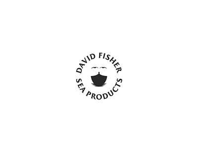 David Fisher beard boat face gull logo sea