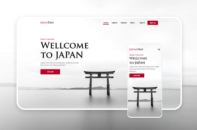 LANDING PAGE - JAPANTRIP app design ui web