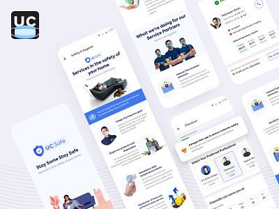 UC Safe app covid design lockdown minimal safety stayhome ui user interface ux