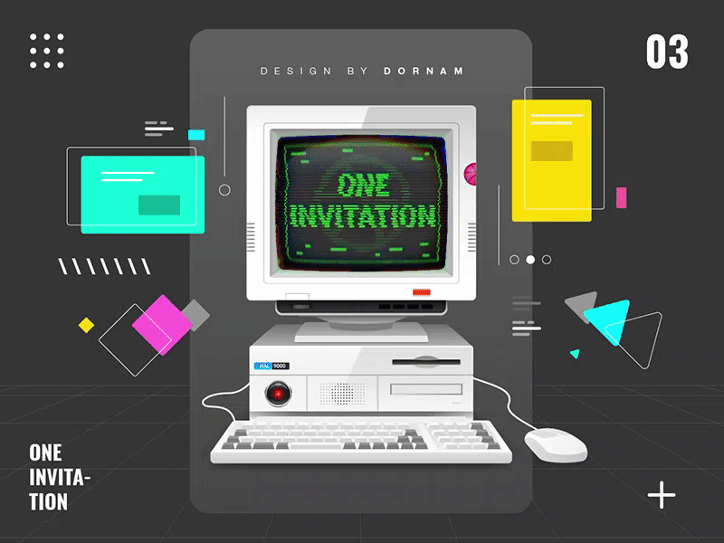One Dribbble Invitation Giveaway animate dribbble dribbble invite illustration invitation invite giveaway mg