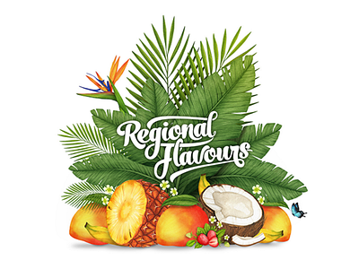 Regional Flavours Illustration advertising art botanical design fruit illustration illustrator painted photoshop watercolour