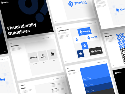 Shering - Visual Identity Guidelines brand brand guide brand guidelines brand identity branding charity donation guidelines identity logo logo design logogram logomark logotype sharing supergraphics visual identity