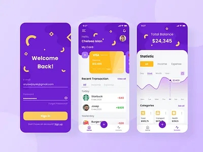 Finance app app best design clean ui design finance app finances financial app flat illustration ios ios app login screen mobile money app statistics ui uiux uiuxdesign ux
