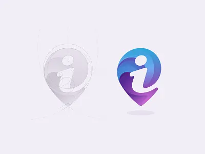 intercity logo app design brand brand design brand identity branding gradient grid grid logo i identity design info ios logo logo mark logodesign logotype monogram negative space