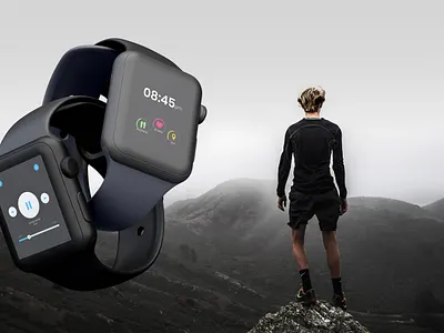 Music and fitness meter design for apple watch apple apple design apple music apple ui apple watch branding minimal ui uiux ux