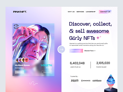 NFT Marketplace website crypto elegant landing page nft nft marketplace nft web nftui ui web design website website design