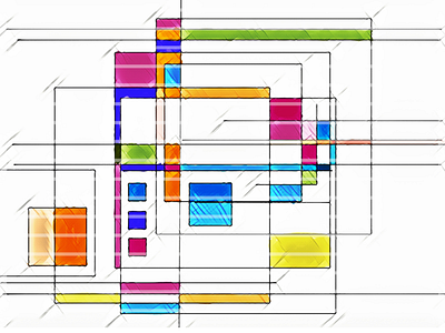 Abstract geometry abstract architecture art colours geometric graphics mondrian