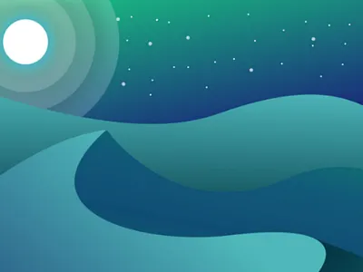 Blue desert illustration vector desert