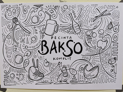 Bakso art artist branding design doodle doodleart draw drawing food simple