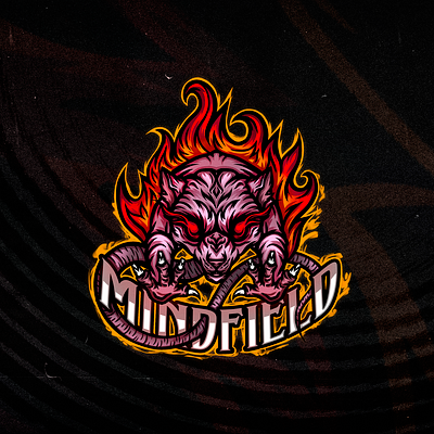 Angry attacking rat on fire artwork branding design esport esport logo fire illustration logo logotype mascot logo rat