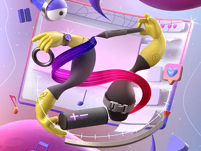 BIRTHDAY BOI 2d 3d after effects cinema 4d colorful design illustration motion motion graphic redshift redshift3d