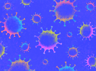 COVID Illustration blue bright corona covid illustration pattern virus