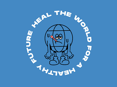 Heal The World activist characterdesign climatechange covid ecology future globalwarming green heal healthcare healthy illustration planet protect typography vector world