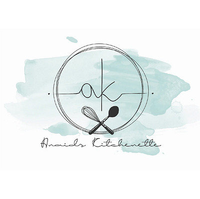 foodblog logo anaidskitchenette backingdesign backinglogo blogdesign bloglogo foodlogo illustration kitchenlogo logodesign logodesigner uidesign uxdesign watercolorlogo