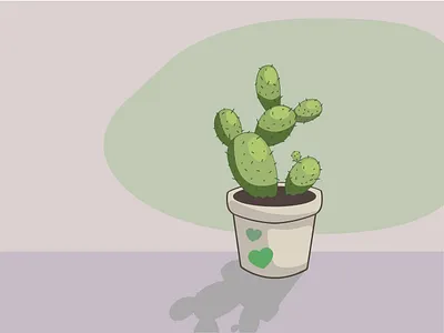 Cactus illustration illustraion minimalism vector