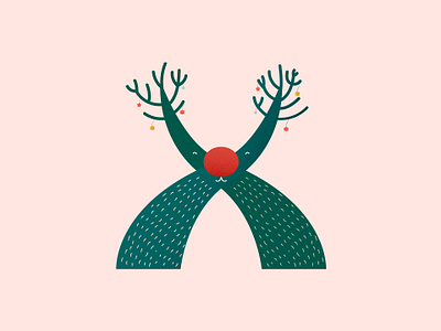 X for X-massy | 36 Days of Type 2d art 2d character 36daysoftype 36daysoftype07 adjective adjectives alphabet character design christmas christmassy digital digital art digital drawing digital illustration illustration letter x type typography