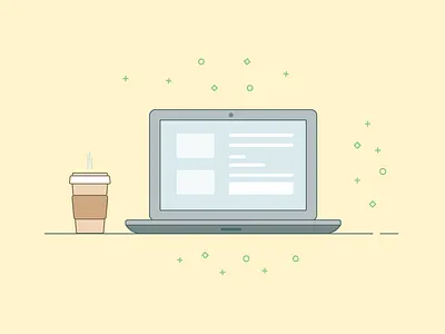 Simple laptop illustration flat illustraion minimalism vector