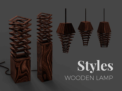 Styles Wooden lamp