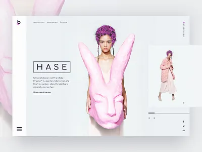 Daily ui #45 animation brand identity branding bunny color girl landing landing page pink purple typography ui ux web design website
