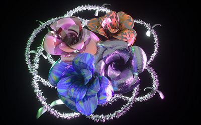 roses 3d design illustraion illustration