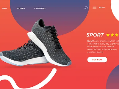 Page of purchase for sports shoes site.