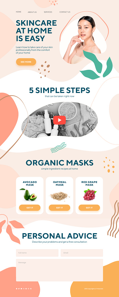 Site for a skin care company.