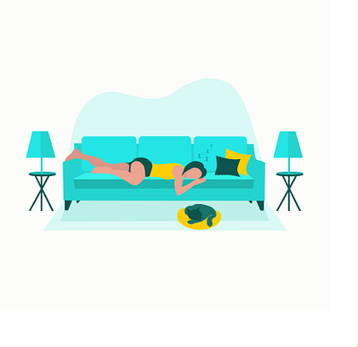 Sleepy Quarantine Life artist artwork design flat design illustration illustrator vector vector art