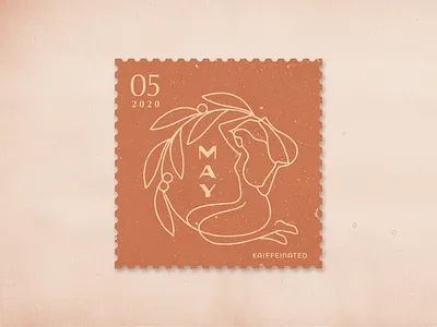 May 2020 art artist branding cute design fun illustration leaves logo monoline nurture plant woman