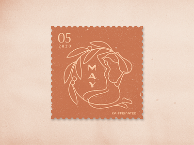 May 2020 art artist branding cute design fun illustration leaves logo monoline nurture plant woman