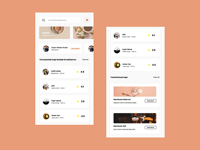 Mobile Apps Coffee bean coffe coffee design figma figmadesign mobile mockup ui