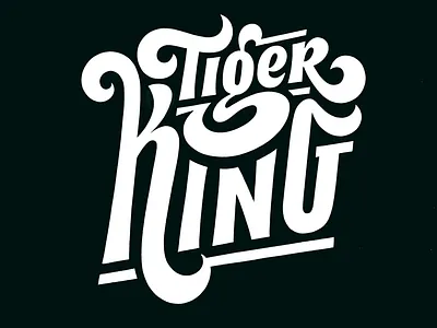 Tiger King customlettering handlettering joeexotic king lettering procreate tiger tigerking type typography wordmark