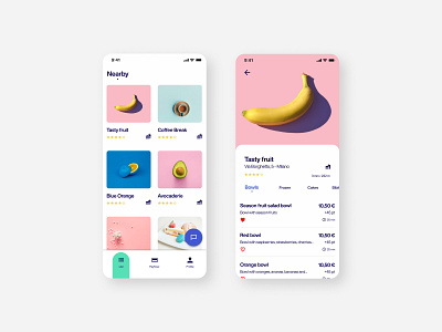 Take away app colorful components graphic design interaction product design ui ui ux ui design