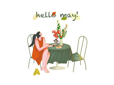 hello may! illustration sketch ui