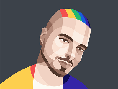 ICONS J Balvin colorful famous flat flat illustration flatdesign geometric illustration j balvin jbalvin music music artist portrait reggaeton urban music vector