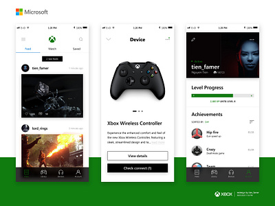 Xbox - Game management (Redesign) 3d blur fluent design management app microsoft rectangle redesign concept xbox