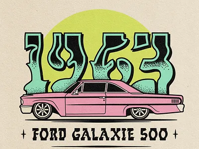 Low Rider Life adobe illustrator automobile car classic car ford illustration low rider msg317 old school paper texture photoshop stipple vector vintage